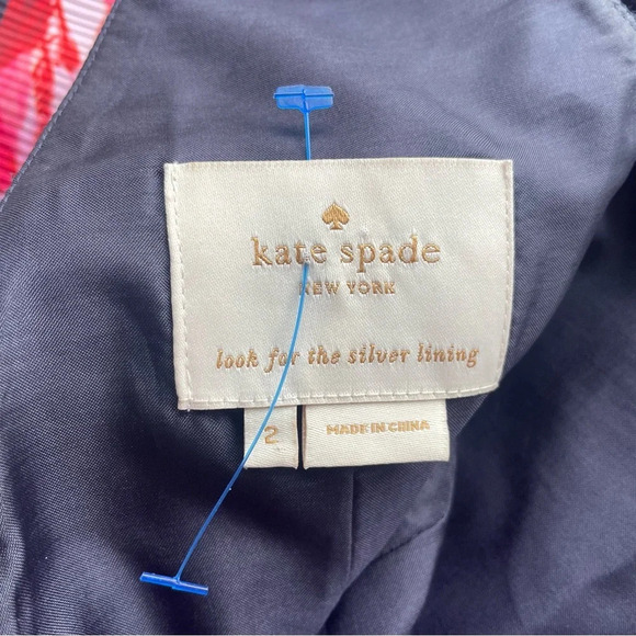 Kate Spade hazy floral navy red floral fit flare dress 33146 - Picture 10 of 15